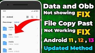 Android data file not showing | open data & obb folder No Root | Access Denied | Andoid 11 ,12 ,13