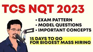 TCS NQT 2023 Preparation || Only 20 days to go || Exam Pattern/ Important Topics