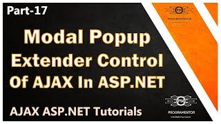 17 | Modal Popup Extender Control Of AJAX ASP.NET | AJAX ASP.NET Tutorials | ASP.NET (Hindi/Urdu)