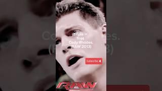 Triple H fires Cody Rhodes, RAW 2013. #codyrhodes #tripleh #wwe