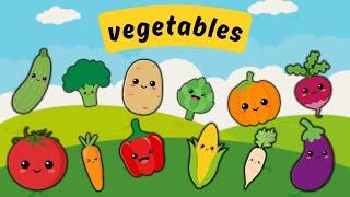 VEGETABLES NAME English for Toddlers Baby First Words for Babies Speech Therapy Learn Vocabulary