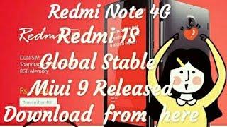 Redmi 1S/ Redmi Note 4G Stable Miui 9 Update Released |miui 9| redmi|rom|