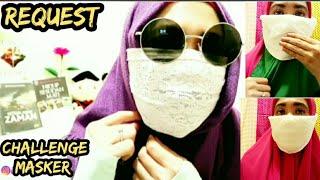 REQUESTCHALLENGE MASKTUTORIAL HOW TO MAKE A MASK FROM HIJAB #hijabstyle #masker #mask #niqab