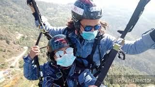 Paragliding in Kathmandu Valley Filipina & Nepali Tandem Adventure  Filipina in Nepal Adventure