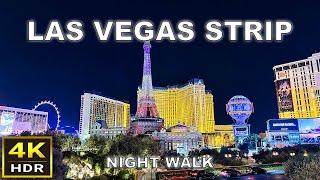 [4K HDR] Las Vegas Strip Night Walking Tour | December 2024 | Las Vegas, Nevada