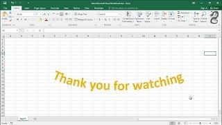 How to curve text in Excel