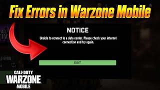 FIX Unable to Connect to Data center in Warzone Mobile