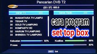 cara memprogram set top box tv digital