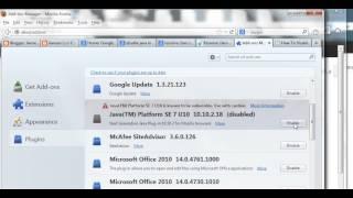 Disable Java in Firefox
