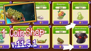 1 Coin Shop in Plants vs Zombies 2 v.11.5.1 - New Plants Doomshroom