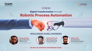 RPA TechTalk - Digital Transformation through Robotic process Automation