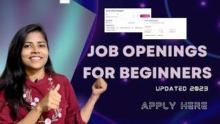 Done with your portfolio? Apply here | UX/UI Beginner job opportunities | 2023