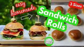 Easy Homemade Sandwich Rolls! (Slider or Hamburger Buns!)