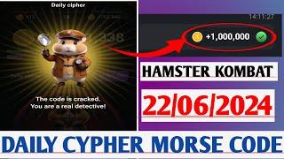 HAMSTER KOMBAT DAILY CYPHER MORSE CODE TODAY 22/06/2024