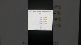 Convert Decimal to Binary Number 24 ? #technical #binarynumbers #binary #decimal