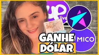 5 APLICATIVOS para Ganhar DINHEIRO em DÓLAR fazendo LIVE