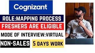 Cognizant Mapping Process Job For Freshers 2024