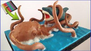 MEGALODON VS KRAKEN WITH CLAY/PLASTILINA. MEG 2: THE TRENCH