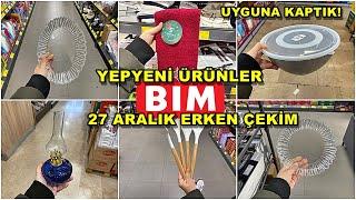 BİM'E YENİ GELEN ÜRÜNLER/27 ARALIK ERKEN ÇEKİM/BİM AKTÜEL BU HAFTA KAÇMAZ/DOLU DOLU BİM/ YOK YOK