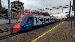 Electric train EG2Tv - 000 Ivolga, Kuntsevskaya station, Moscow, Russia