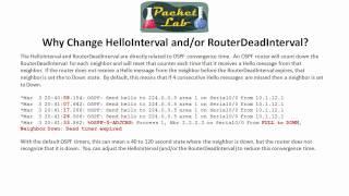 OSPF Timers - Hello and Dead Intervals - Part 2