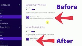 setup incomplete because of a metered connection | Bluetooth paring problem for windows 8, 8.1 & 10