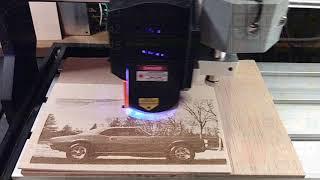 Centroid Acorn CNC PWM Laser Engraving setup and demonstration.