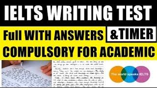 Free IELTS Academic Writing Practice Test With Answers & Timer ( Writing Task 1 & Task 2 )