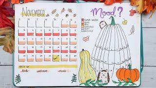 Cozy Fall-Themed November 2019 Bullet Journal Setup