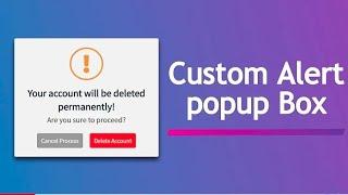 Custom Alert Popup Box Using HTML CSS & Javascript | Gscodify Technical
