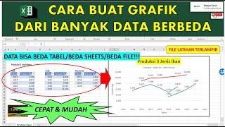 Cara Membuat Grafik di Excel Dari Banyak Data Berbeda | Trik Membuat Grafik Data Beda Sheet File