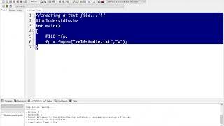 54 - creating a text file using file handling in C programming language