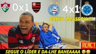 REACT FLUMINENSE 0x1 FLAMENGO & AMASSO DO BAHIA 4x1 CRUZEIRO #flamengo #cruzeiro #bahia #fluminense