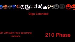 GD Difficulty Faces Becoming Uncanny Giga Extended Template (210 Phases)