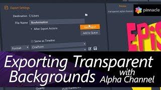 Export videos with Transparent Backgrounds in Pinnacle Studio