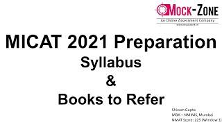 MICAT 2021 Preparation || Syllabus & Books to Refer || Must Watch