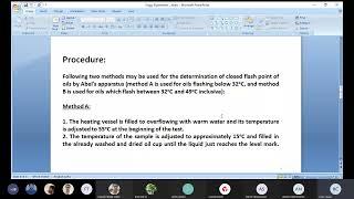 Chemistry Practical (Ruchi ma'am) - Exp 6 [Abel's apparatus]