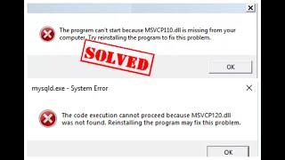 How to fix the Wamp server error MSVCR110.dll/MSVCR120.dll/MSVCP110.dll was not found!!