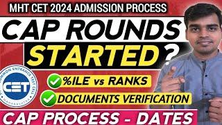 CAP Rounds Dates - Process for MHT CET 2024 !!  Ranks - Option Form Filling Dates