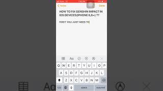 How to fix crash Genshin impact Iphone 6