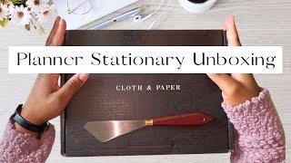 Cloth and Paper Unboxing | Neutral and Aesthetic Planner Subscription Box