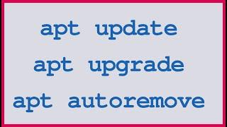 apt update upgrade autoremove -command line