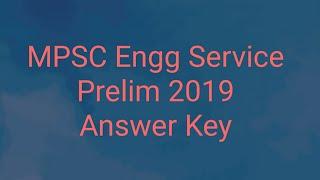 MPSC Eng Service 2019 Prelim Answer Key.....