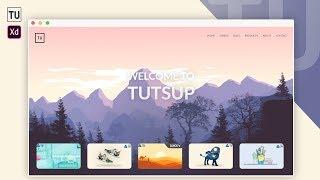 Adobe XD Auto Animate the Website Design - Tutorial For Beginners