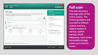 How to start a scan task in Kaspersky Anti-Virus 2014