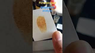 Forensic Test for fingerprint | Fingerprint analysis #chemistry #science #trending