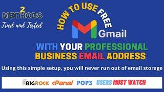 How to Setup Business Domain Email in Gmail | Create Custom Domain Email in Gmail for Free