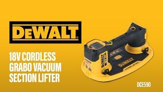 DeWALT 18V Cordless GRABO Vacuum Suction Lifter Demo - DCE590