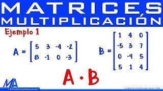 Multiplicación de matrices | Producto de matrices | Ejemplo 1