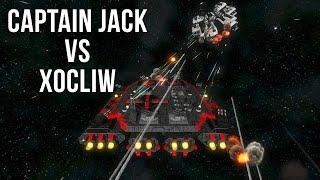 Space Engineers Ship Battles | Captain Jack VS Xocliw! *EPIC SHIP BATTLE*
